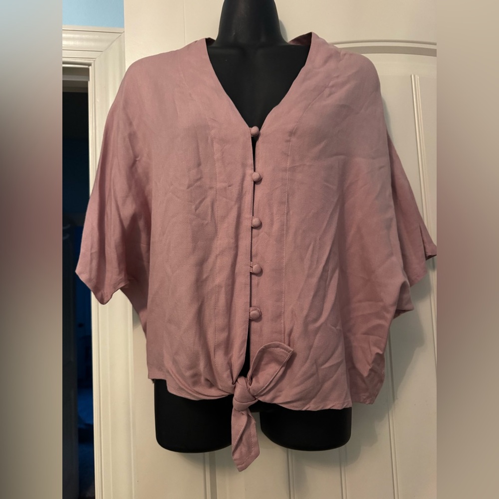 Sim and Sam chic pink button down shirt. Size small